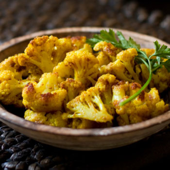 Roasted Peanut-Coated Cauliflower