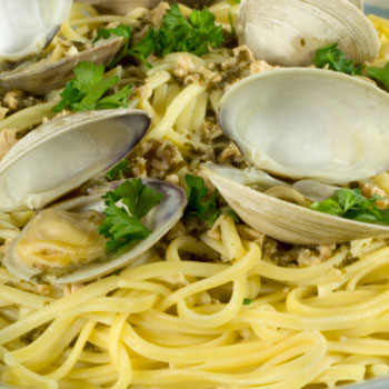 Linguine with Clams & Mushrooms 