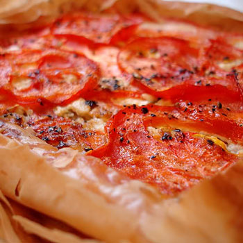 Tomato, Cheese and Onion Tart