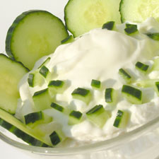 Garlic Yogurt Cucumber Salad