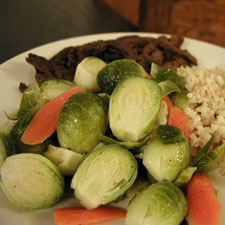 Brussels Sprouts in Garlic Sauce