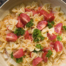 Easy Farfalle with Fresh Tomatoes