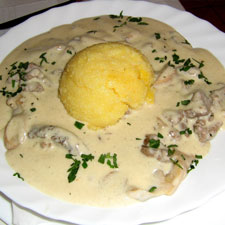 Polenta with Shrimp and Mushrooms