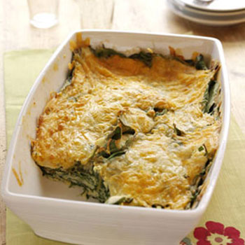 Cheesy Sausage & Spinach Bake Cheesy Sausage & Spinach Bake