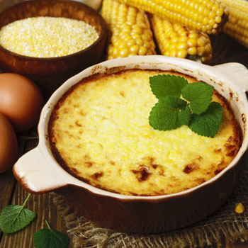 Oven-Baked Cheesy Polenta with Okra