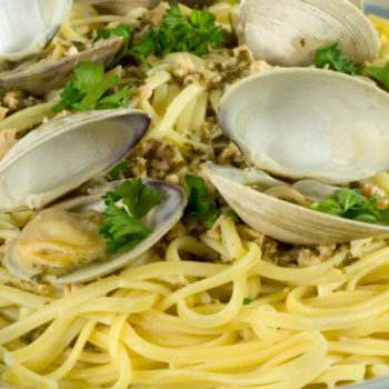 Linguine with Clams & Mushrooms